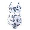 Maillot de bain une pièce femme enceinte imprimés feuilles vertes | Maelis