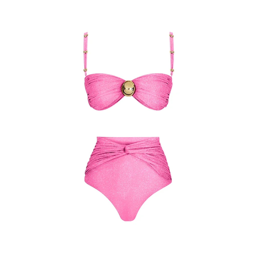 Bikini Rose taille haute  | Willia