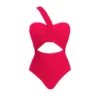Maillot de bain 1 pièce rose bonbon asymétrique  | Valira
